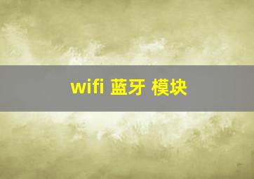 wifi 蓝牙 模块